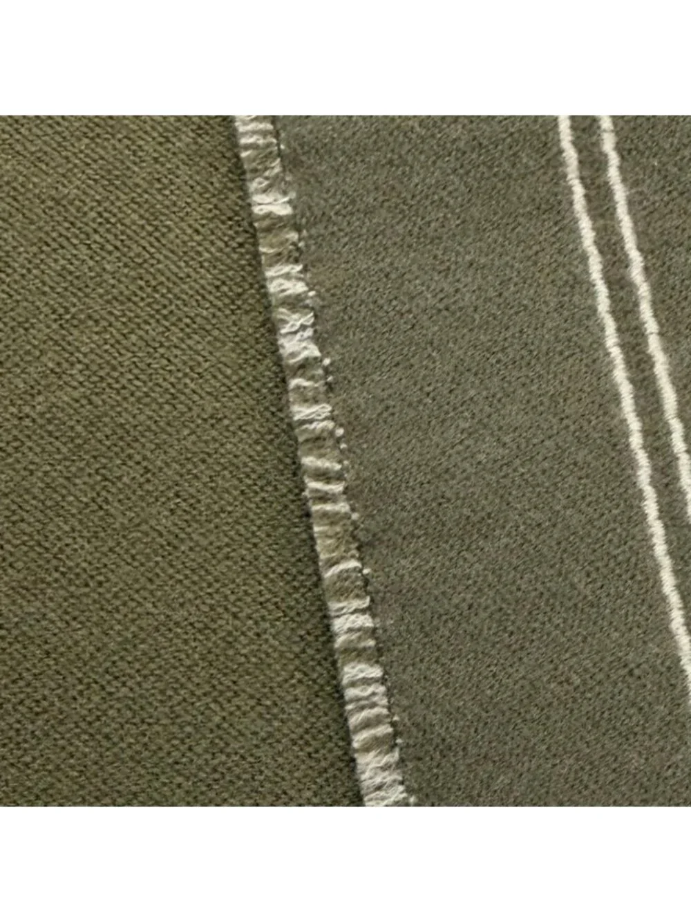 Louis Vuitton Monogram Stripes Wool 100% Scarf Khaki
